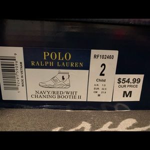 Gently worn boys cute slide on Polo shoes